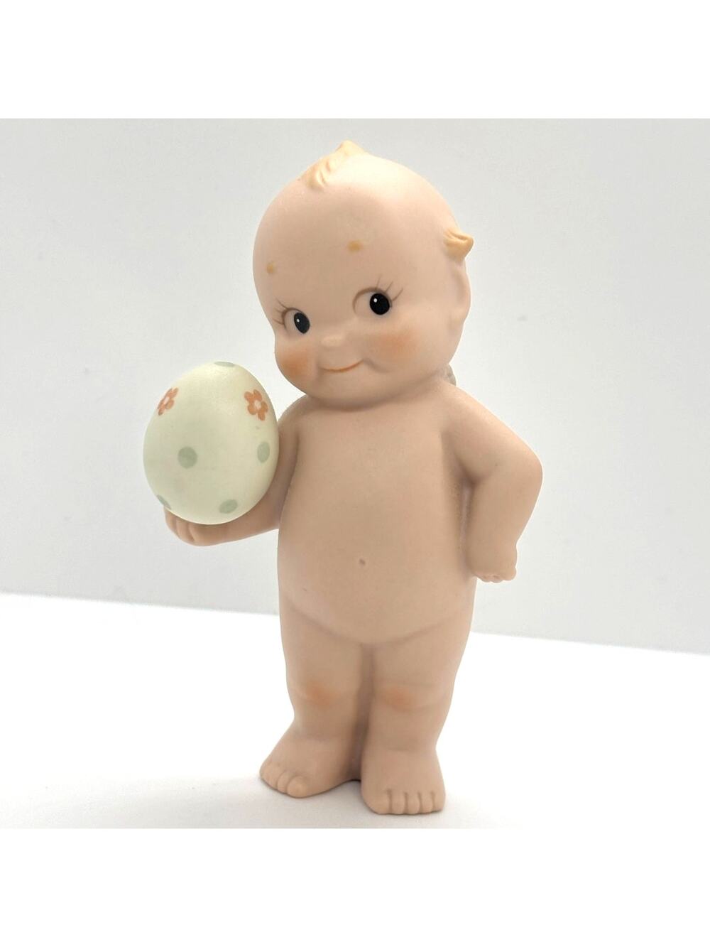 VTG 1992 Jesco/Enesco Rose O'Neill Porcelain Kewpie Doll Figurine, Easter Egg